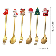 Load image into Gallery viewer, Christmas Spoons Fork Set 6pcs/set

