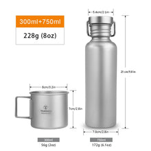 Load image into Gallery viewer, 750ml Titanium Water Bottle - e4curiosity
